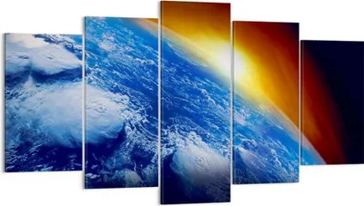 Produktbild von Bild auf Leinwand - Leinwandbild - Galaxie Erde Raum - 160x85cm - Wand Bild - Wanddeko - Wandbilder - Leinwanddruck - Bilder - Kunstdruck - Wanddekoration - Leinwand bilder - Wandkunst - EA160x85-2335