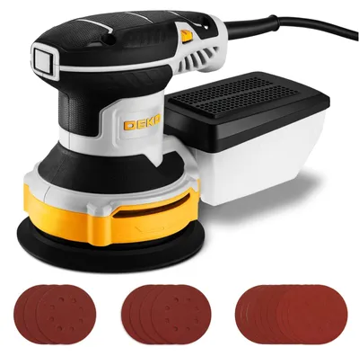 Produktbild von Schleifmaschine Exzenterschleifer - 300 W - 14.000 U/min - 16 Schleifscheiben - Klett-Befestigung - 6 Geschwindigkeiten