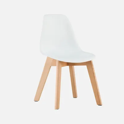 Immagine prodotto di Sedia scandinava per bambini in legno di faggio, Bianco