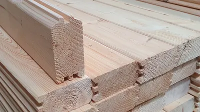 Produktbild von NORDIKA Blockbohlen KIRA Kiefer 69x146mm, Länge 4,20m, Doppel-Nut-Feder, Sort. B+