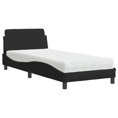 Produktbild von Bett mit Matratze "Dover" Schwarz 90x200 cm Stoff