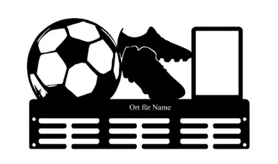 Produktbild von Medaillenaufhänger, Medaillenhalter aufbewahrung, Medaillen Sport Medal Holder, Wandmontage, mit Fotorahmen, Für einen Fußballfan, Ort für Namen
