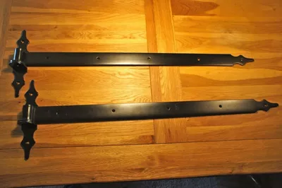Produktbild von Torband u Kloben, Stahl Ladenband- Torbeschlag- 2 Torbänder 80 cm Beschläge
