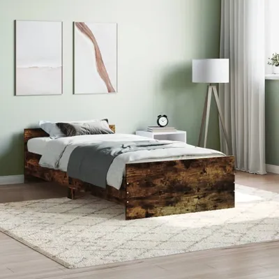 Produktbild von Bettgestell Räuchereiche 90x200 cm Holzwerkstoff 835929