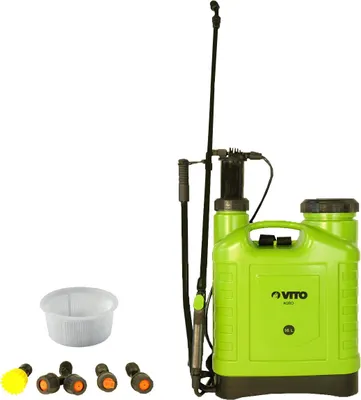 Image de Pulvérisateur à main 16L Spray et Jet Végetaux accessoires 3 buses Jardin, Potager, Toiture VITO