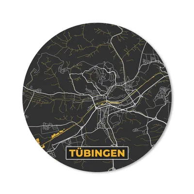 Produktbild von MuchoWow® Mauspad Mousepad Gold - Deutschland - Karte - Stadtplan - Tübingen 40x40 cm - Mousepads - Maus Mat - Pad - Mausunterlage - Schreibtisch Accessoires