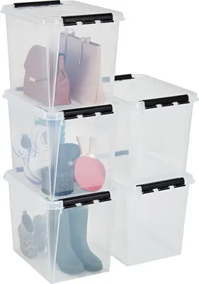 Produktbild von 5er-Set SmartStore Aufbewahrungsbox – 52L mit Deckel Classic