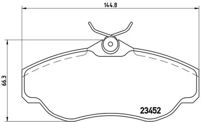 Produktbild von Brembo Bremsbelagsatz, Scheibenbremse Vorderachse P 44 008