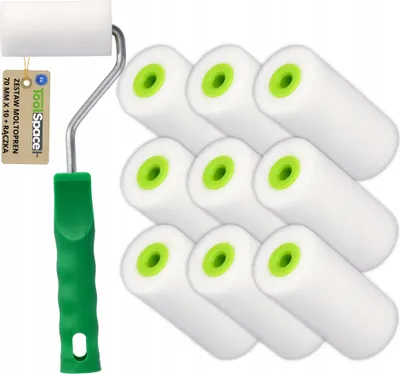 Obrázek produktu pro ŠPONKOVÝ VÁLEC 70 mm PĚNA PRO DLAŽBU NA OLEJOVÉ BÁZI 10 kusů + RUKOJEŤ