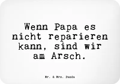 Produktbild von Mr. & Mrs. Panda Kühlschrankmagnet Wenn Papa es nicht... - Weiß - Geschenk, Vatertag, magnet, Männer, Sprüche, Mann, Spruch Weisheiten Zitate Lustig Weisheit Worte, Vater