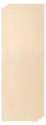 3 Lindenholzplatten 300x100x2 mm roh für DIY & Laserschneiden