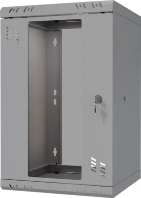 Zdjęcie produktu dla Rack Cabinet 10" 9U, 300mm, Glass Door, Gray