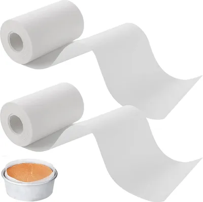 Produktbild von 2 Rollen wiederverwendbares Silikonbackpapier 50 m x 10 cm weißes Backpapier