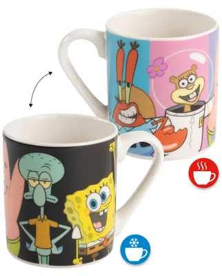 Produktbild von Spongebob Schwammkopf Zaubertasse für Kinder - Kindertasse Becher Kinderbecher Tasse aus Keramik Farbwechseltasse 230 ml