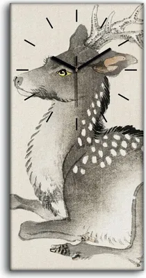 Produktbild von Dekor Leinwand Uhr Wandbilder 30x60 Malerei Asiatische Tier Wild Kunst - schwarze Hände