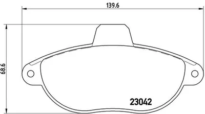 Produktbild von Brembo Bremsbelagsatz, Scheibenbremse Vorderachse P 23 072