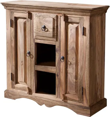 Image de MASSIVMOEBEL24 | Buffet 87x32 Palissandre huilé Gris taupe LEEDS #45