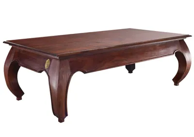Image de MASSIVMOEBEL24 | Table basse 135x70 Acacia laqué Nougat OPIUM #616