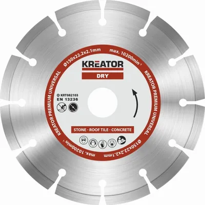 Produktbild von Premium Diamant 150 er Trennscheibe für Beton, Dachziegel, Schindeln, Stein und ähnliche Materialien. Ø 150 x 22,2 x 2,2 mm - Höchstdrehzahl von 10 200 U/min  - 150 mm