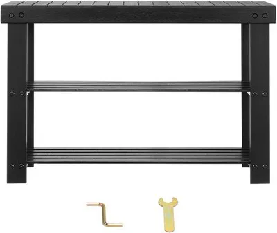 Imagen del producto de Banco zapatero de bambú triple, organizador de entrada de larga duración con una capacidad de carga de 130 kg, dimensiones de 70 x 28,7 x 45,2 cm. Ideal para pasillos, salones, dormitorios y entradas, color