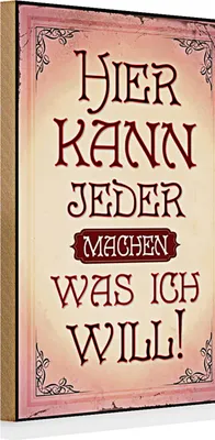 Produktbild von Holzschild Spruch 20x30cm kann jeder machen was will