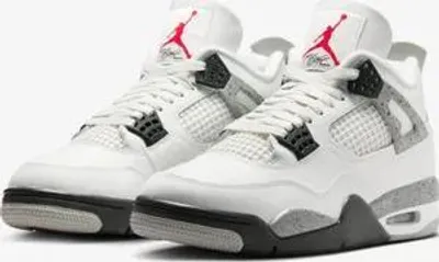 Produktbild von Nike Air Jordan 4 Retro "White Cement" Weiß/Grau, Größe 36