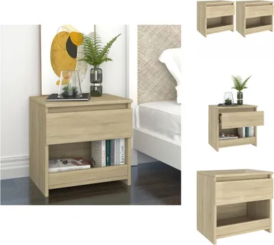 Obrázok produktu pre vidaXL Nočné stolíky 2 ks Sonoma dub 40x30x39 cm materiál na báze dreva - Nočné stolíky