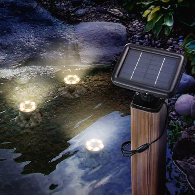 Produktbild von esotec Solar Unterwasserleuchten Splash 3er Set warmweiß IP68 outdoor 102149