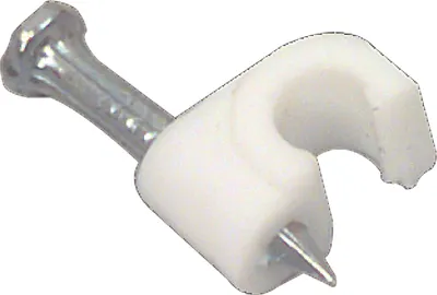 Produktbild von 100x Kabelclips 7mm Weiß Kabelhalter Kabelklemmen Kabelschellen Kabelführung
