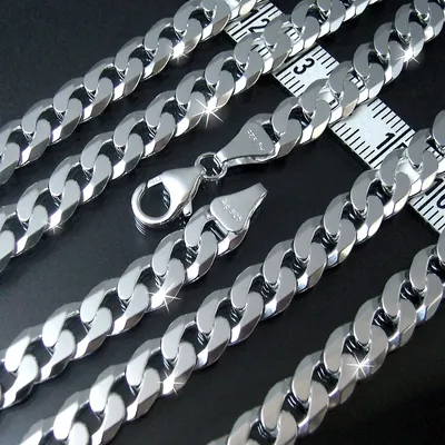 Produktbild von Panzerkette 7,8mm x55cm Sterling Silber 925 Halskette diam. K13578-55