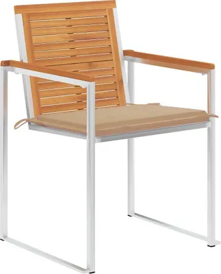 Produktbild von "2026 MODERNE"Gartenstühle - Gartenmöbel - Balkonstuhl 6er-set - multifunktional& Moderne - mit Kissen Massivholz Akazie - Stühle für Garten, Balkon CC8119553
