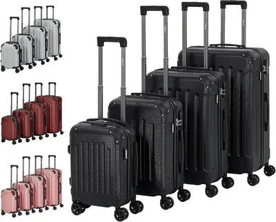 Produktbild von Famanu Reisekoffer Set von 4 – Harter ABS Trolley mit 360° Rollen