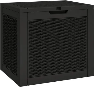 Image de Boîte de rangement en polypropylène 55,5 x 43 x 53 cm – Noir – Pour l'extérieur – Boîte de jardin et de terrasse