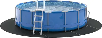 Produktbild von Bodenfolie für Pools Schwarz Ø 500 cm Polyester-Geotextil