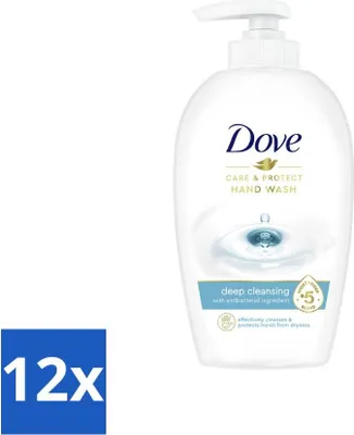 Produktbild von Dove Handseife - Care & Protect - Tiefenreinigung - 250 ml - Vorteilspack - 12 Stücke