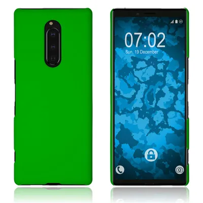 Produktbild von PhoneNatic Case kompatibel mit Sony Xperia 1 - Hülle grün gummiert Hard-case Cover
