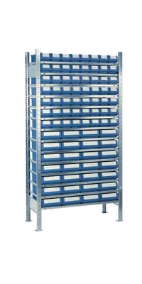 Produktbild von Steckregal H2000xB1000xT500mm Anbauregal 14 Stahlbden 56 x 7, 28 x 8