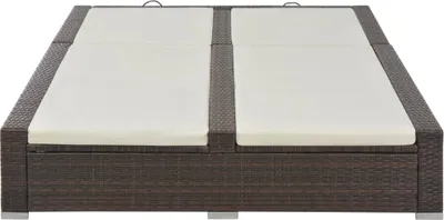 Produktbild von vidaXL Doppel-Sonnenliege Poly Rattan Braun