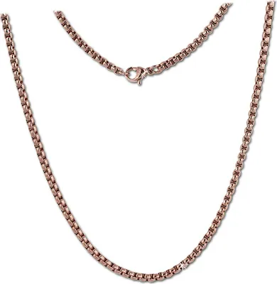 Produktbild von Amello Damen Coin Kette rose Halsschmuck 80cm Ankerkette Edelstahl D2ESC102E