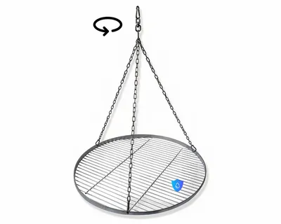 Produktbild von Grillrost Ø 60 cm  Edelstahl feingliedrig Drehwirbel Schwenkgrill Rund