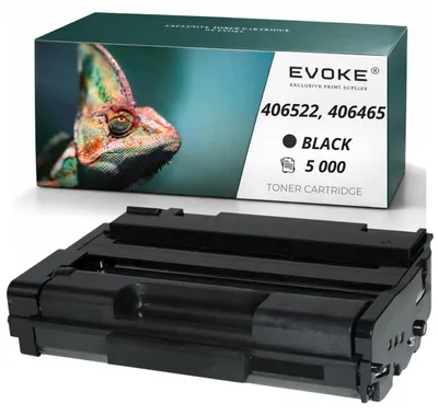 Obrázok produktu pre Kompatibilná tonerová kazeta Evoke pre tlačiarne Ricoh SP3400/3410/3500/3510, modely 406522, 406465, čierna, výtlačnosť 5000 strán, kompatibilná s modelmi SP 3400, 3410, 3500, 3510