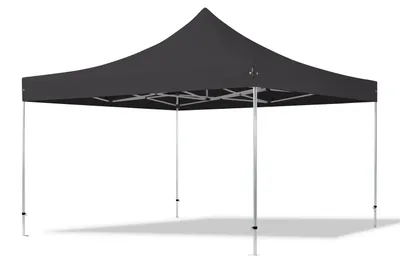 Produktbild von TOOLPORT 4x4m Aluminium Faltpavillon, ohne Seitenteile, schwarz