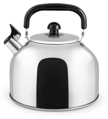 Produktbild von H&H 8841445 Aquablò Flötenkessel, Edelstahl, 4,5 l, Induktion, rostfrei, weiß
