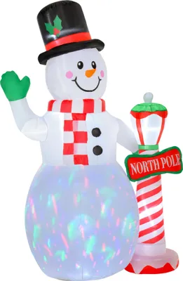 Produktbild von LED-Beleuchtung aufblasbarer Schneemann 2,4 m Weiß Weihnachtsdeko mit Gebläse