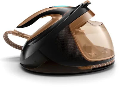 Produktbild von Philips PerfectCare Elite Plus Bügelstation, 165 g/min konstanter Dampf, 8.0 bar, 2700 W, Schwarz (GC9682/80)