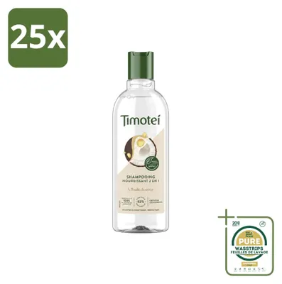 Immagine prodotto di 25 flaconi di shampoo nutriente 2-in-1 Timotei - 300 ml - Confezione risparmio - 25 pezzi