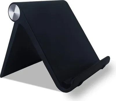 Produktbild von Handy Ständer Tisch Handyhalterung Tablet Ständer Handy Halter Kompatibel mit Iphone 12-11 , Ipad , Samsung, Huawei, Xiaomi, usw. bis 10,5 zoll (schwarz)