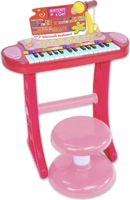 Obrázok produktu pre Bontempi Detské elektronické piano so stoličkou a mikrofónom