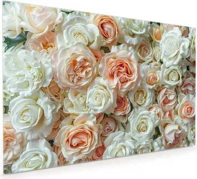 Produktbild von Küchenrückwand Spritzschutz Glas mit Motiv Rosenbouquet 40 x 40 cm