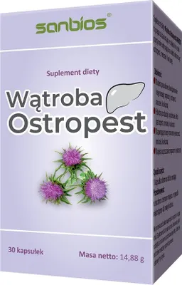 Produktbild von SANBIOS Leber Mariendistel 30 Kapseln.